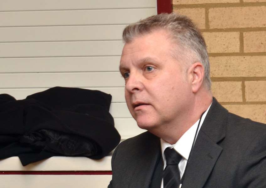 Ian Swallow, of Lincolnshire Road Safety Partnership and the man in charge of speed cameras in Lincolnshire, at Cowbit Village Hall for a public meeting on road safety and speeding.''Photo by Tim Wilson. SG050318-120TW.