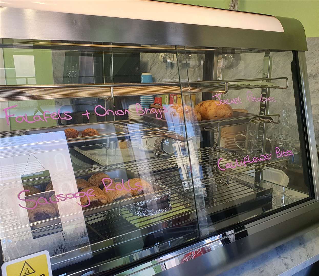 The counter at the Green Bowl