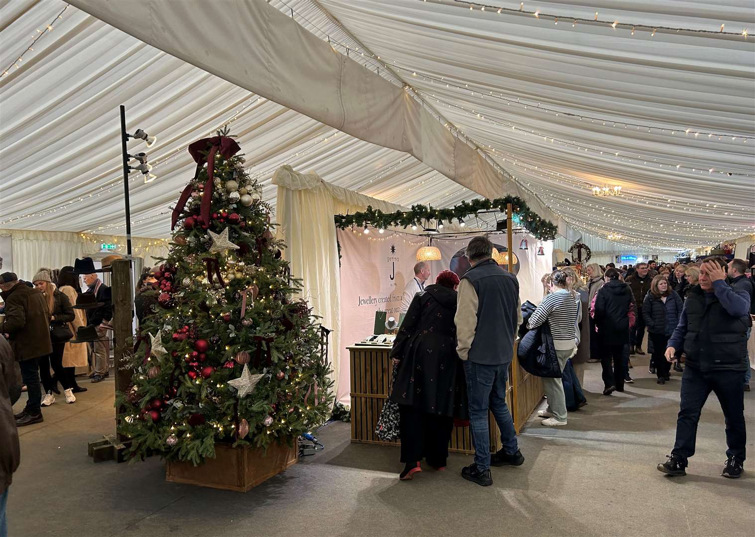 Inside the marquee