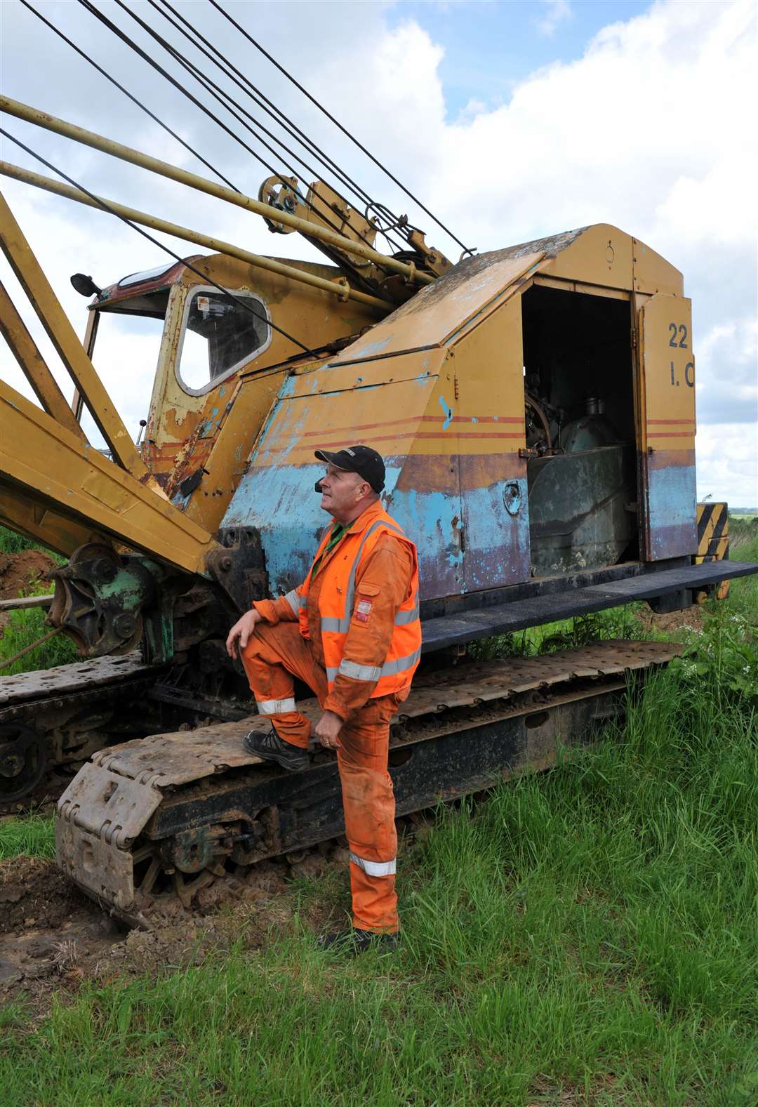 Rob Morris with a control cab of the Sundew