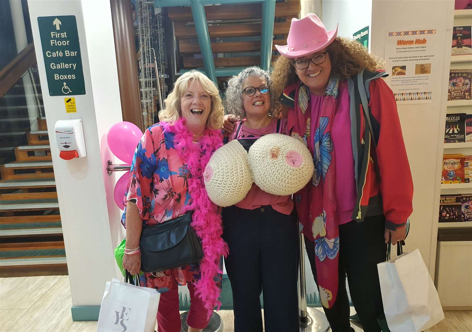 Bronte Barton, Zeph Churchill, Clare Walsham who won prizes for fancy dress at the Edu-Com show at the South Holland Centre
