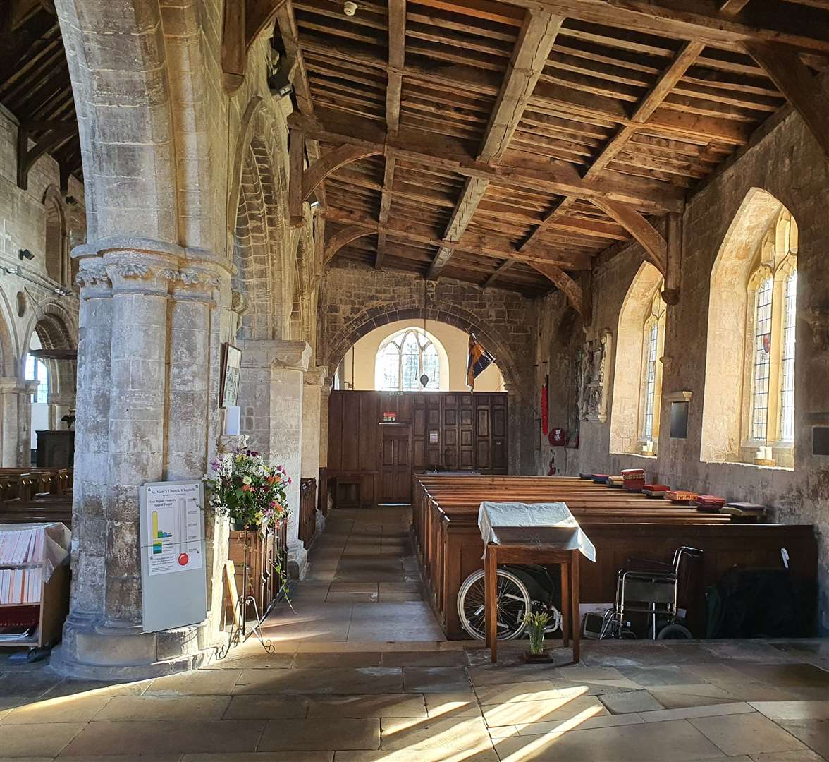 The lead roof covering on the South Aisle is approaching 115 years old, having been recast and re-laid in 1910. PHOTO: JENNY BEAKE