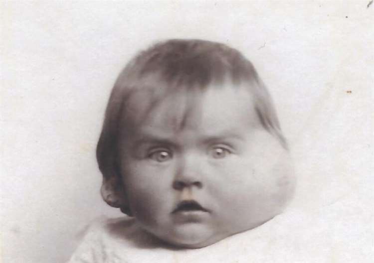 Irene Miller as a baby.
