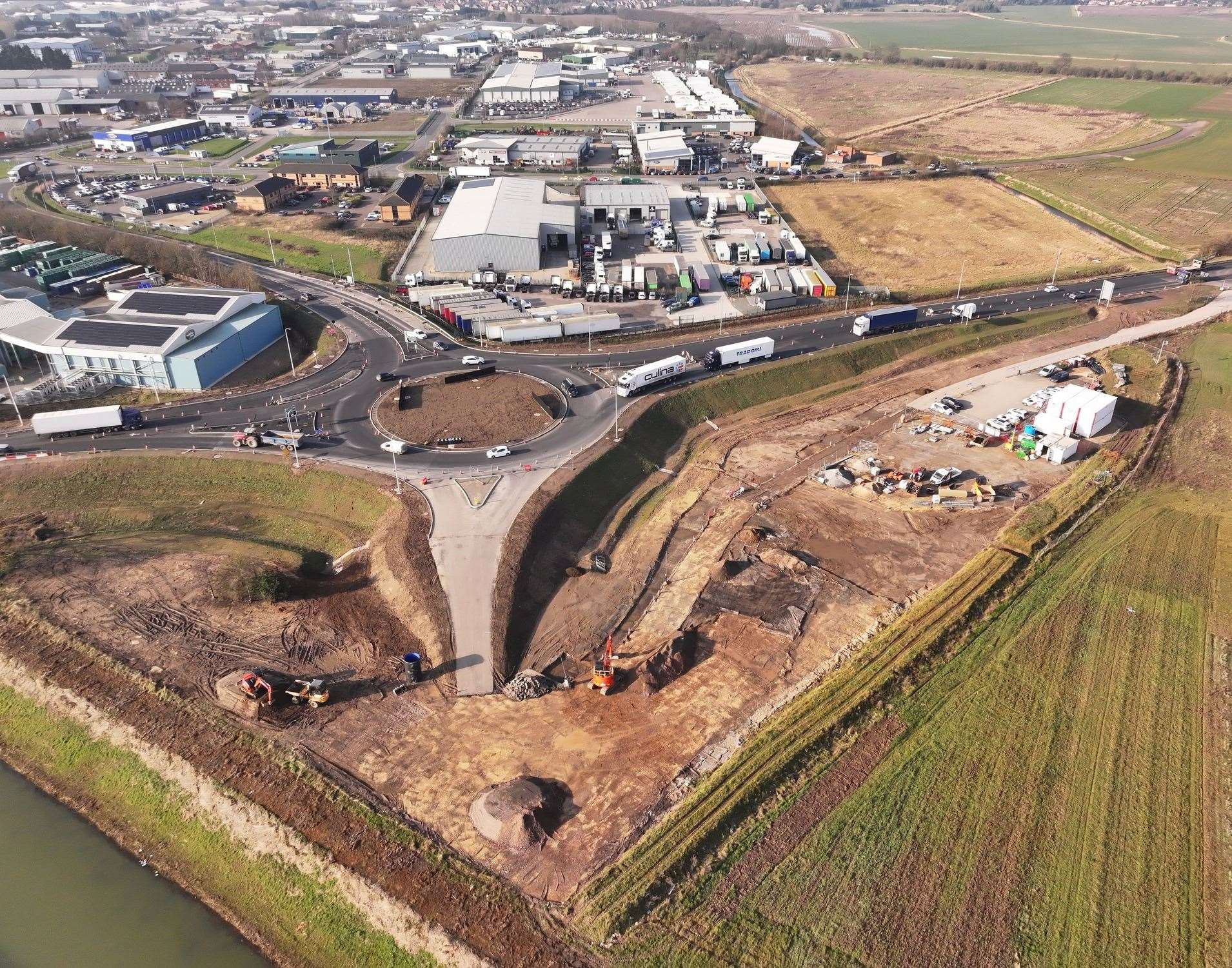 Fresh pictures have been released of the the A16 Greencell roundabout PHOTO: SUPPLIED