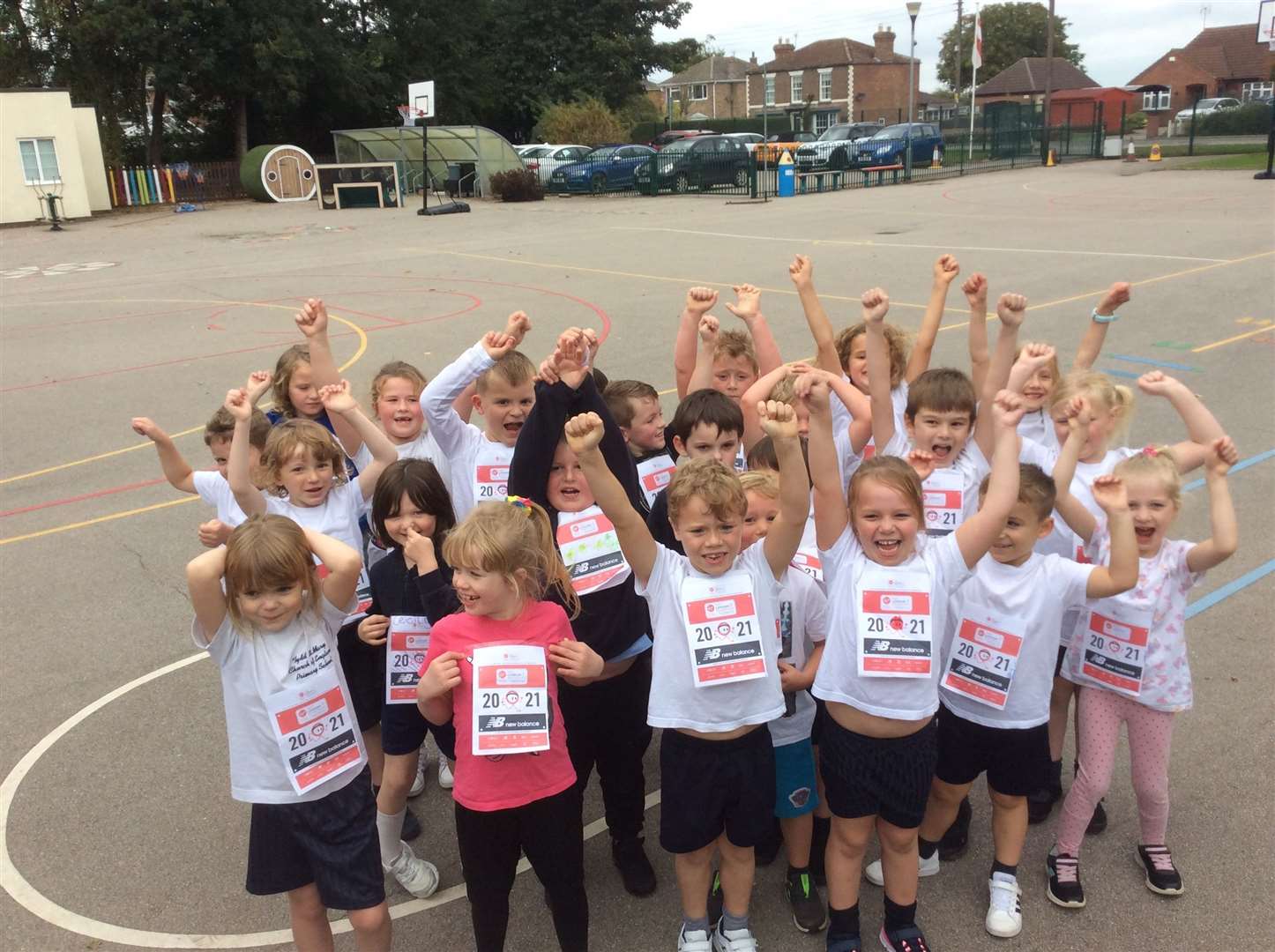 Young runners at Tydd St Mary School