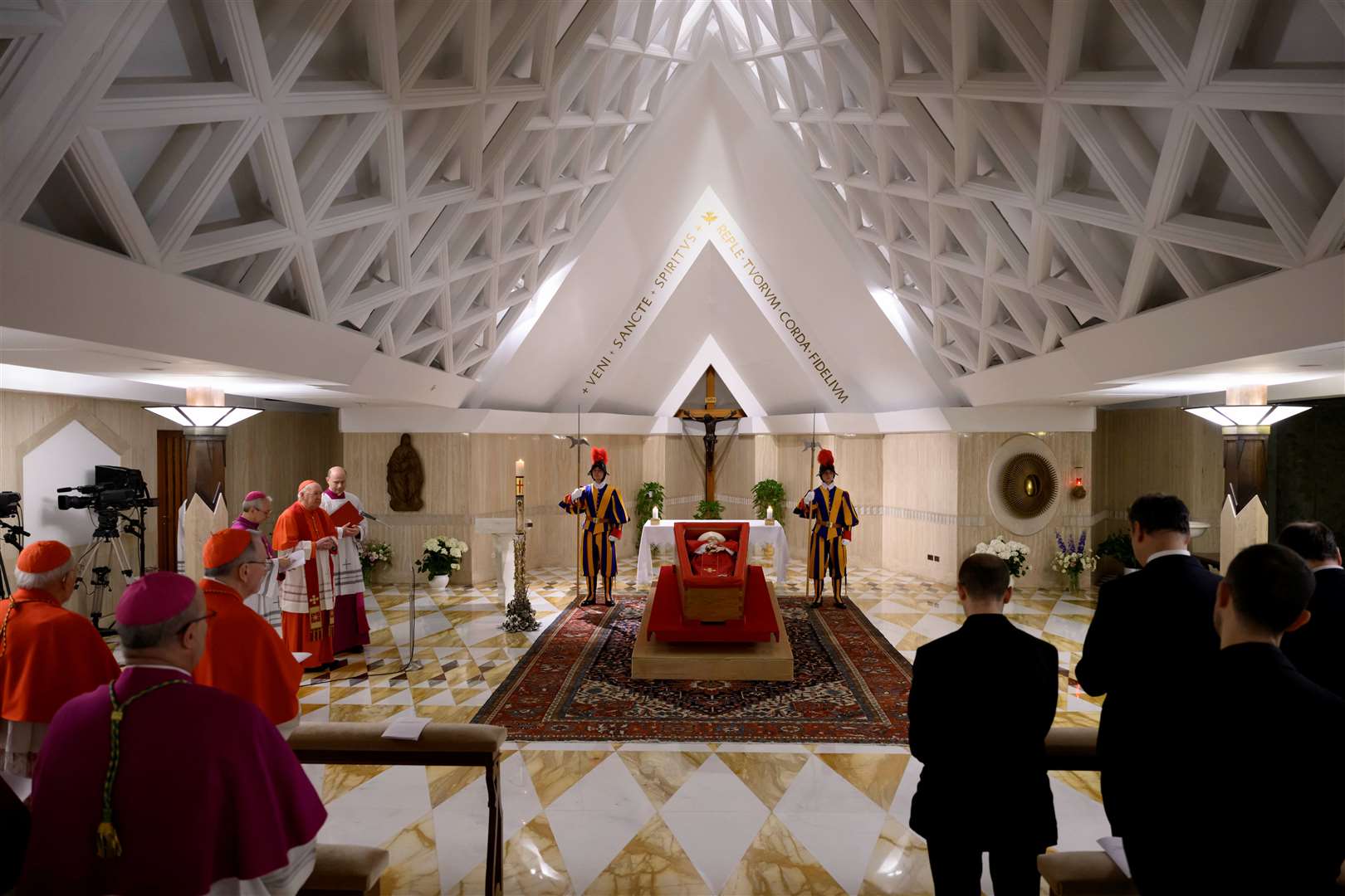 The funeral of the late Pope will take place on Saturday Photo credit should read: Vatican Media/PA Wire