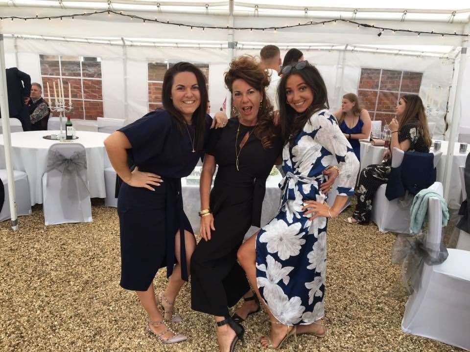 Petra Johnson with her daughters Sade and Jazmin