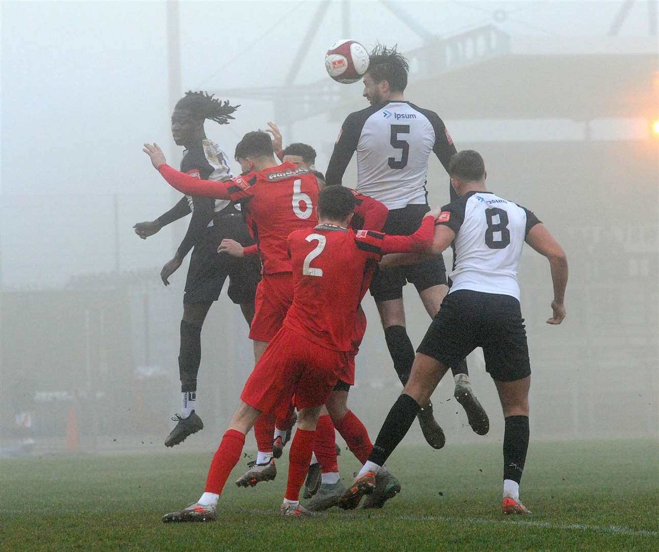 Action from Grantham Town's home defeat to Long Eaton on Boxing Day. Photo: Chris Lowndes