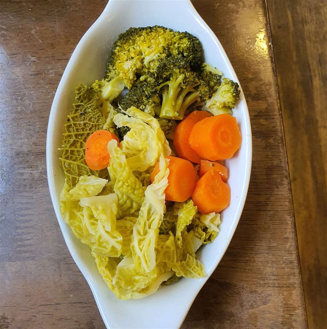 A side of vegetables came with the risotto