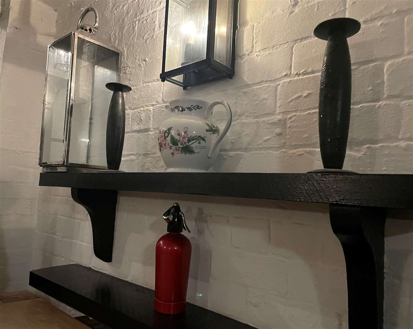 A rare bit of decor inside