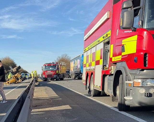 Obstruction on the A1 near Coddington. Photo: Joe Carrigan