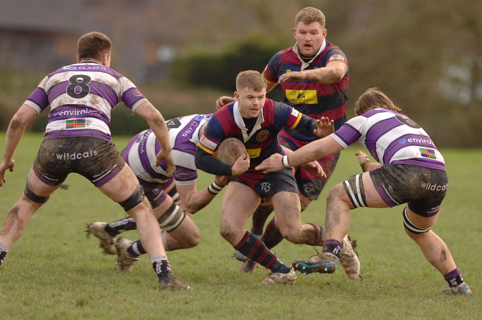 Action from Spalding's defeat at Stamford. Photo: Adrian Smith