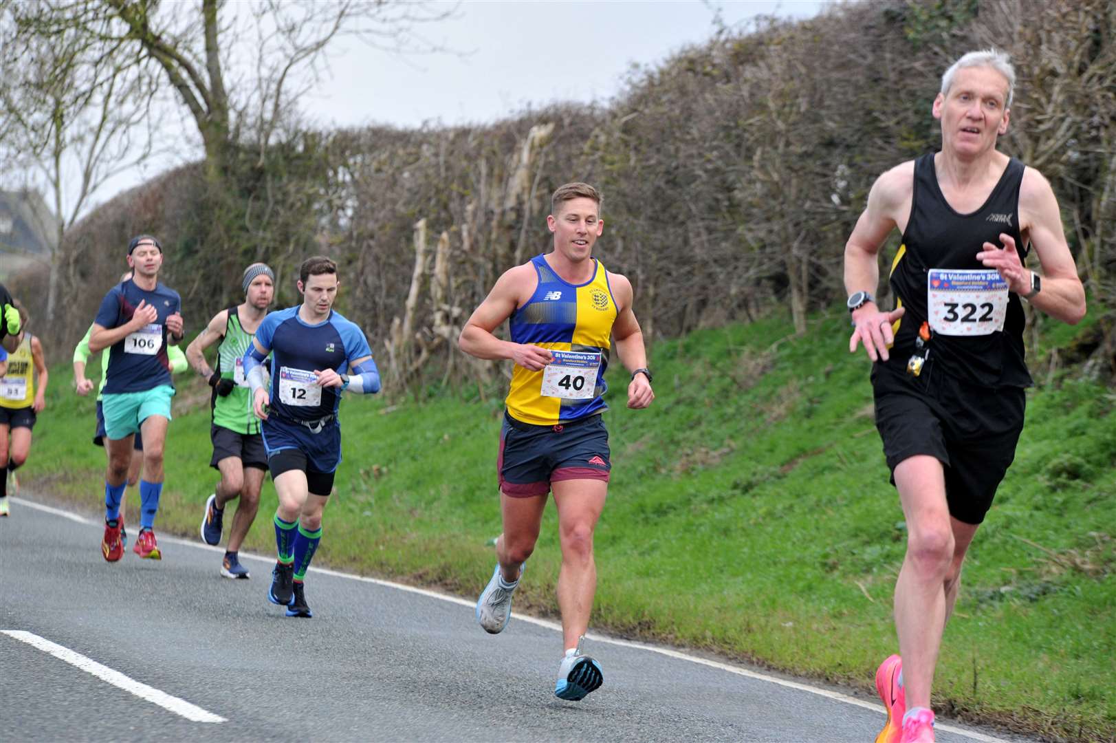 Harry Pitcher in bib number 40 finished in 2hr 9mins. Photo: Chris Lowndes