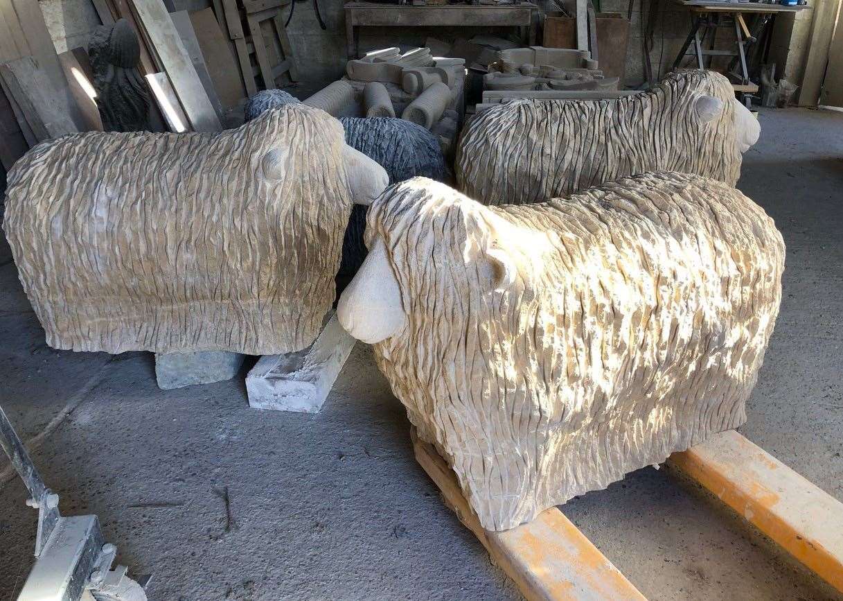 Progress is being made on the sheep statues which are part of Spalding and District Civic Society's MARK-IT trail PHOTO: SUPPLIED