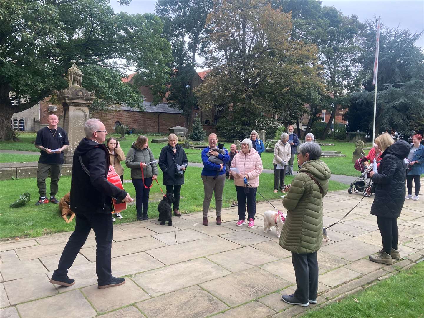 Pets of all shapes and sizes gathered for a meaningful blessing.