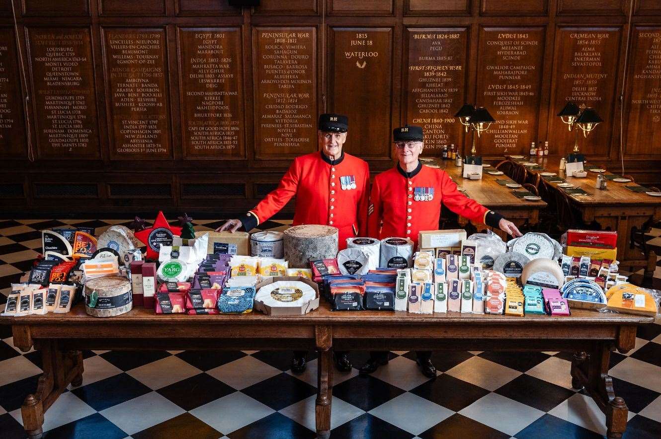 Colston Bassett Dairy has donated cheese to the annual ceremony of Christmas cheeses.