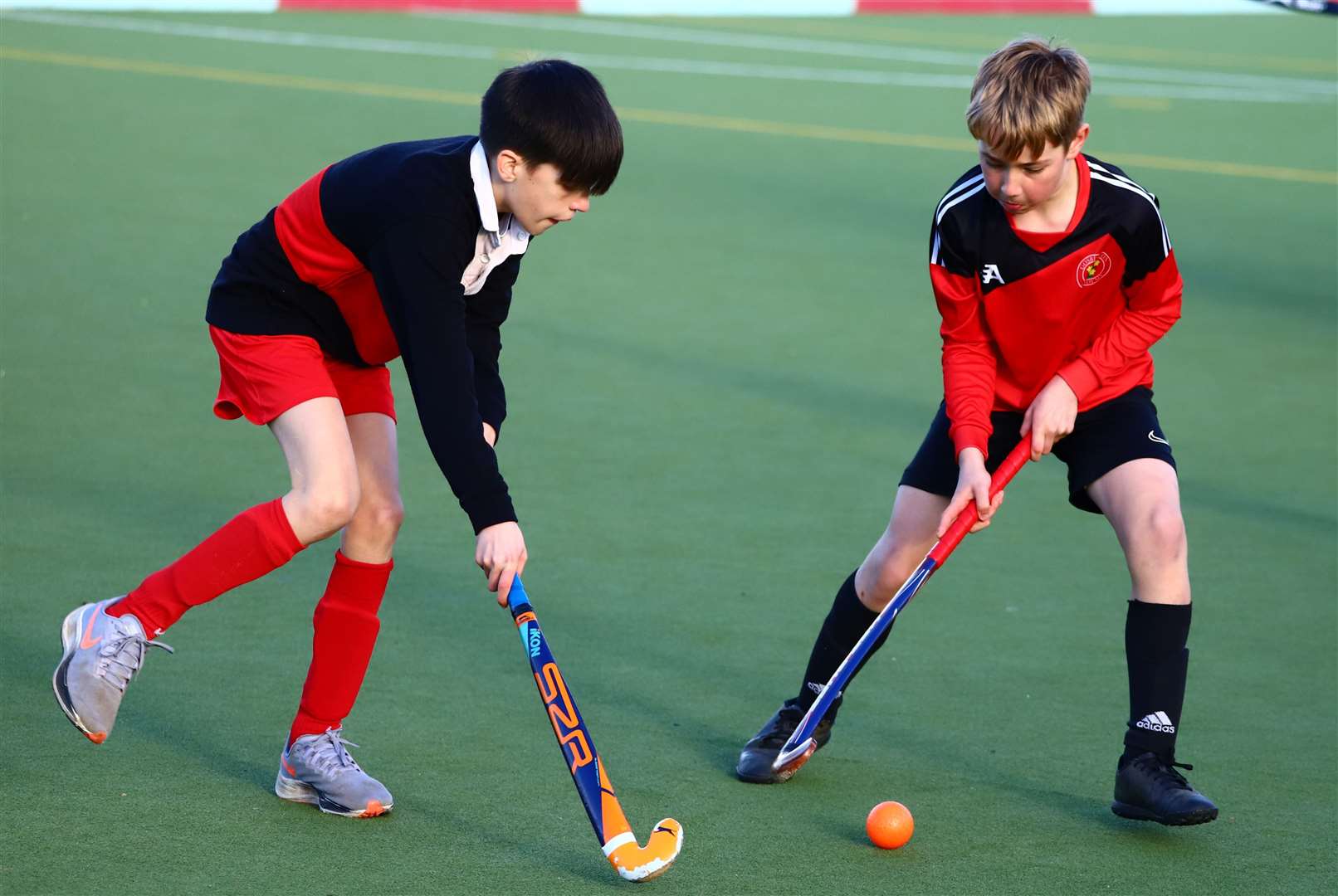 Action from the fourth of five primary school tournaments organised by Spalding Hockey Club. Photo: Nigel Cookson