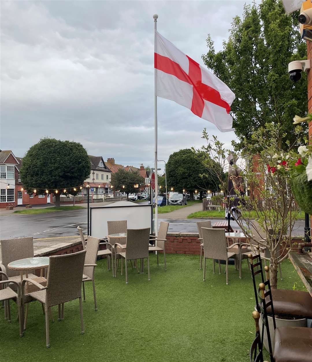 A part of the sizeable beer garden