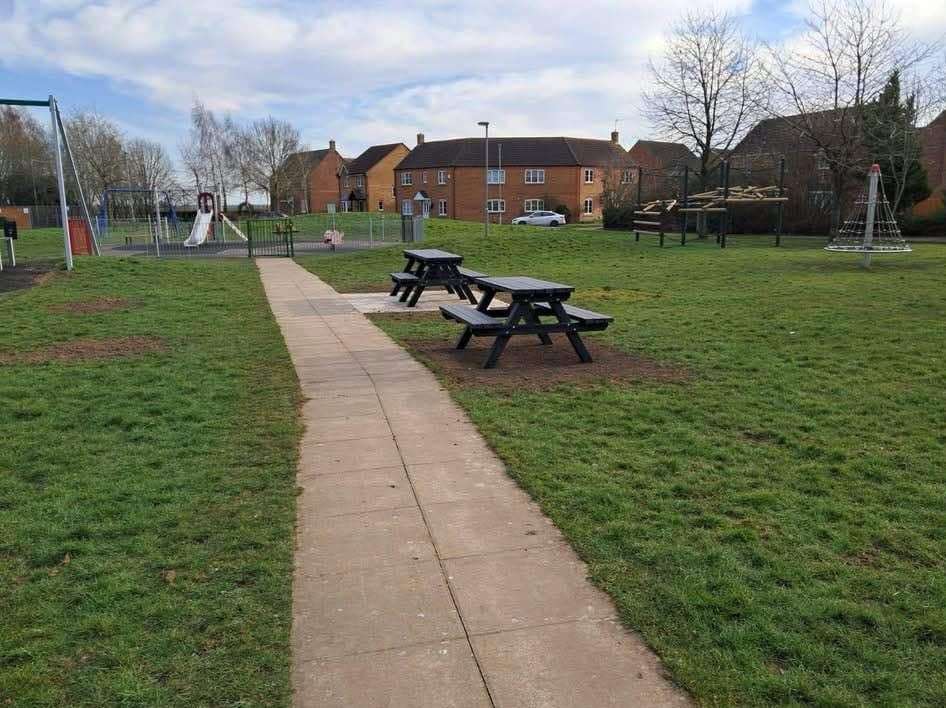 The benches have been installed
