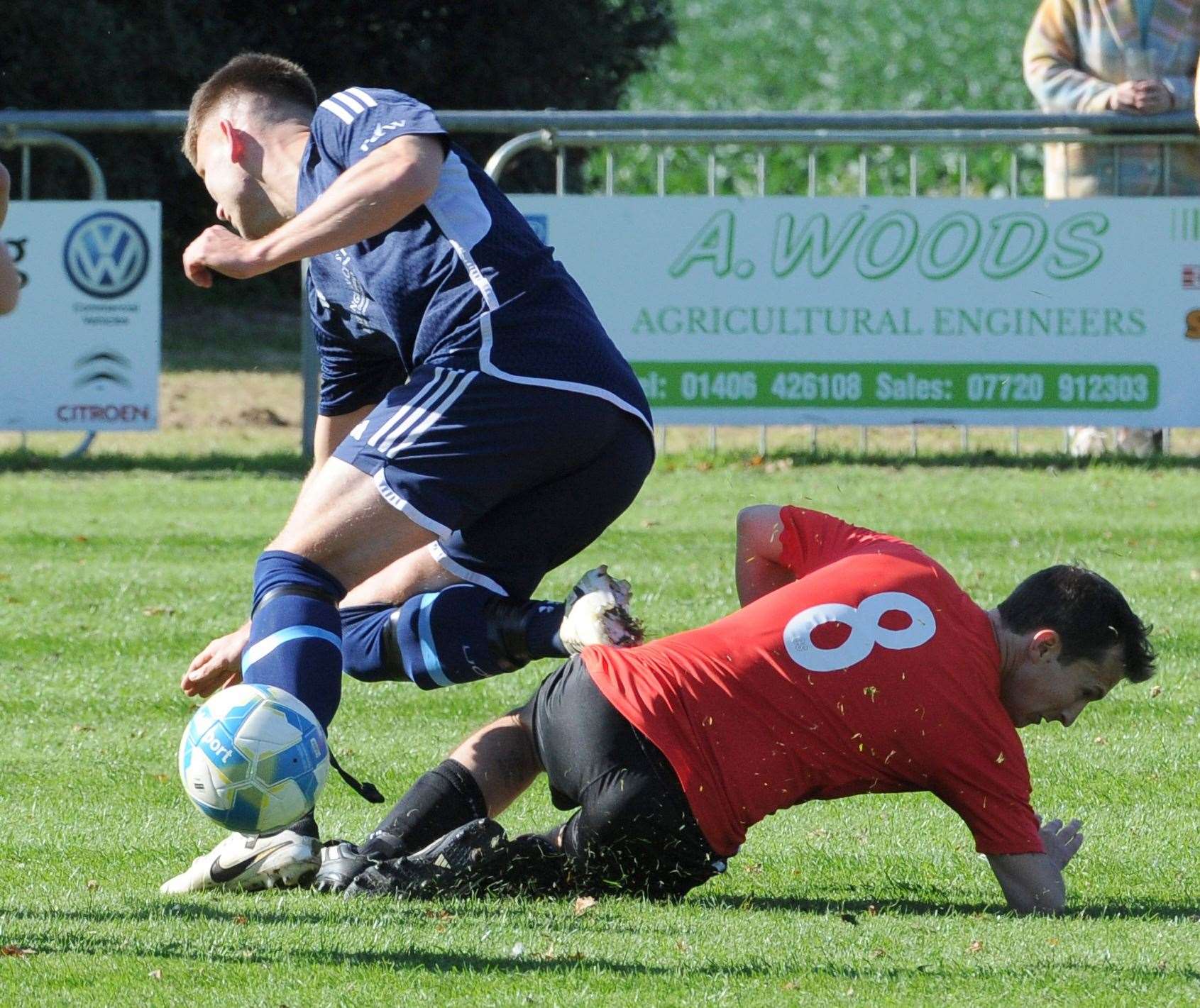 Action from Moulton Harrox's home defeat to Uppingham. Photo: Chris Lowndes