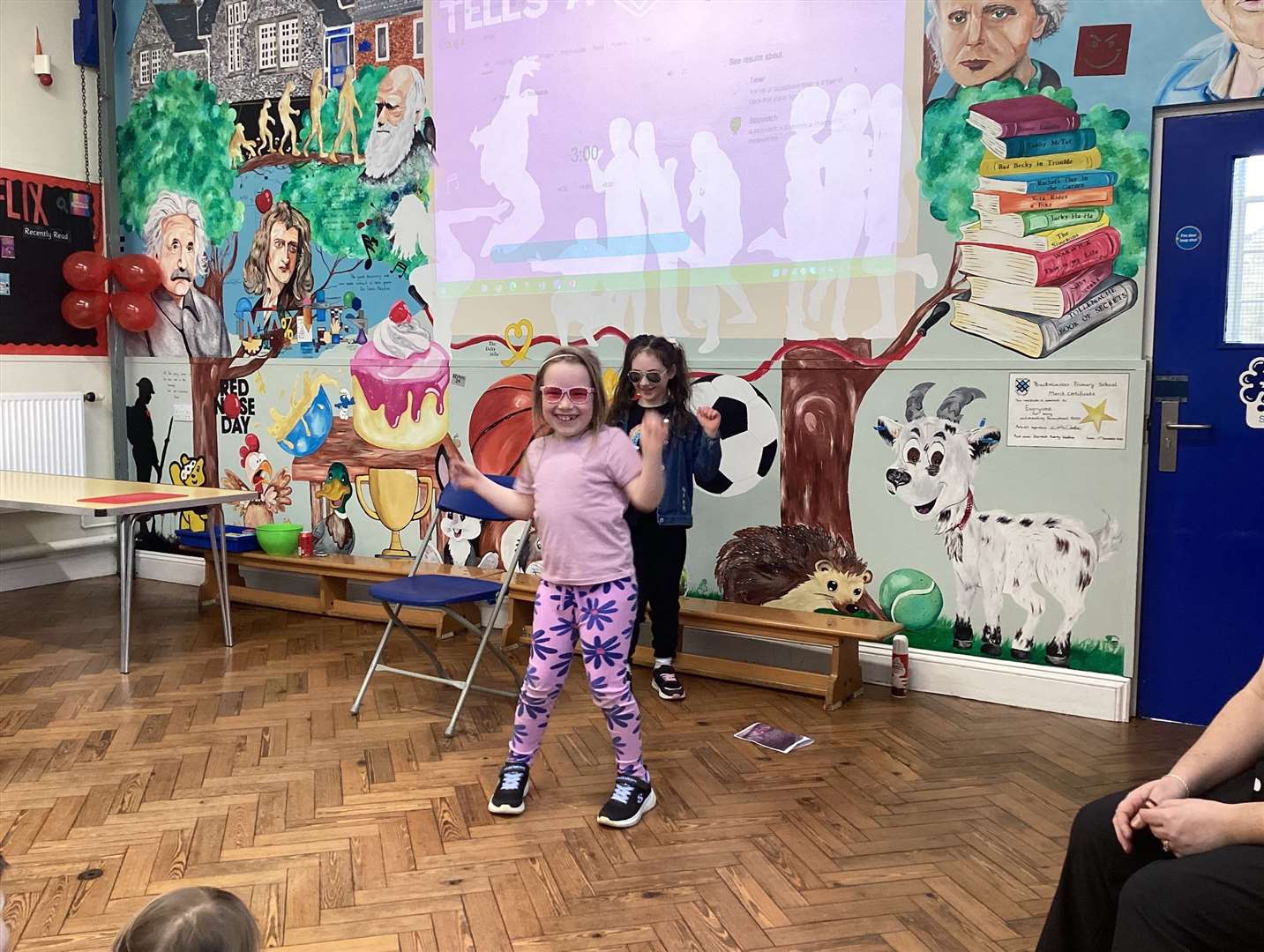 The children performed in a show.