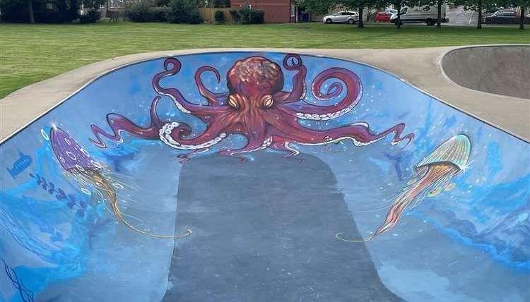 Street art at St Paul's skate park, also known as The Bloc