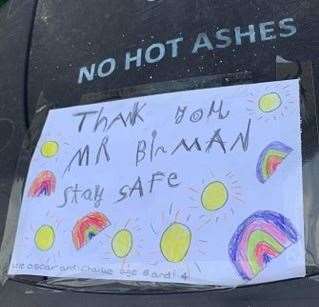 A thank you note to waste crews in South Kesteven