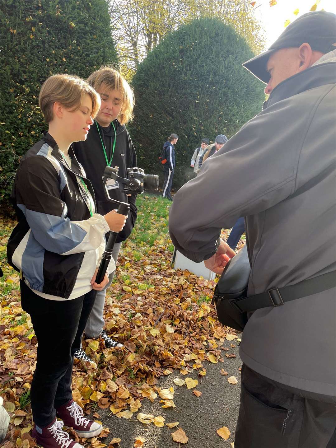 Behind the scenes of Grantham College's remembrance-themed film.