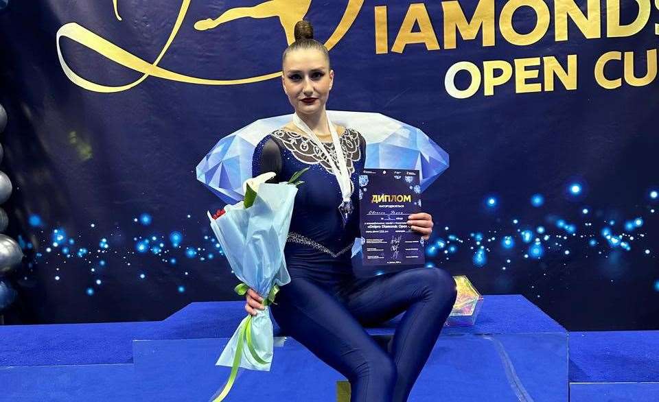 This year she became a master of sport in Ukraine for rhythmic gymnastics