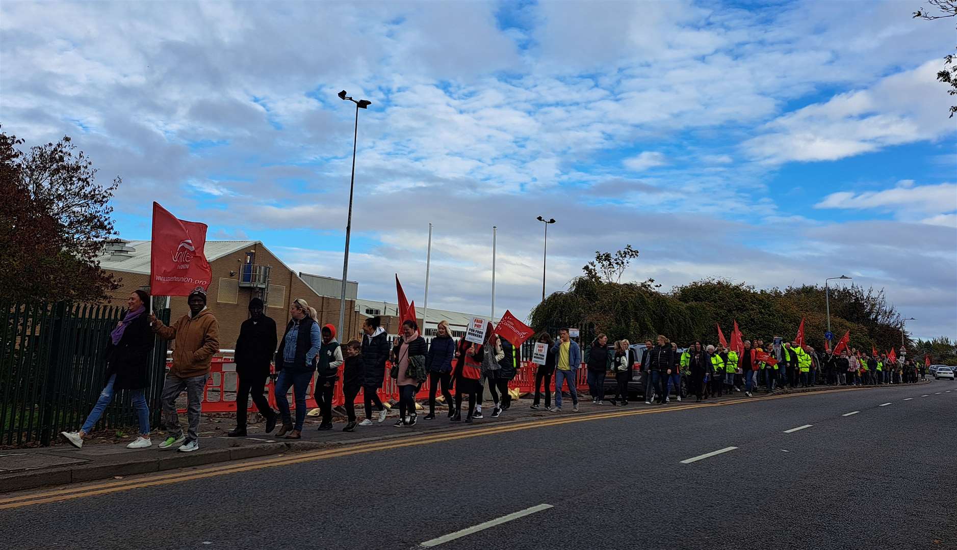 Members of the public and families showed their support