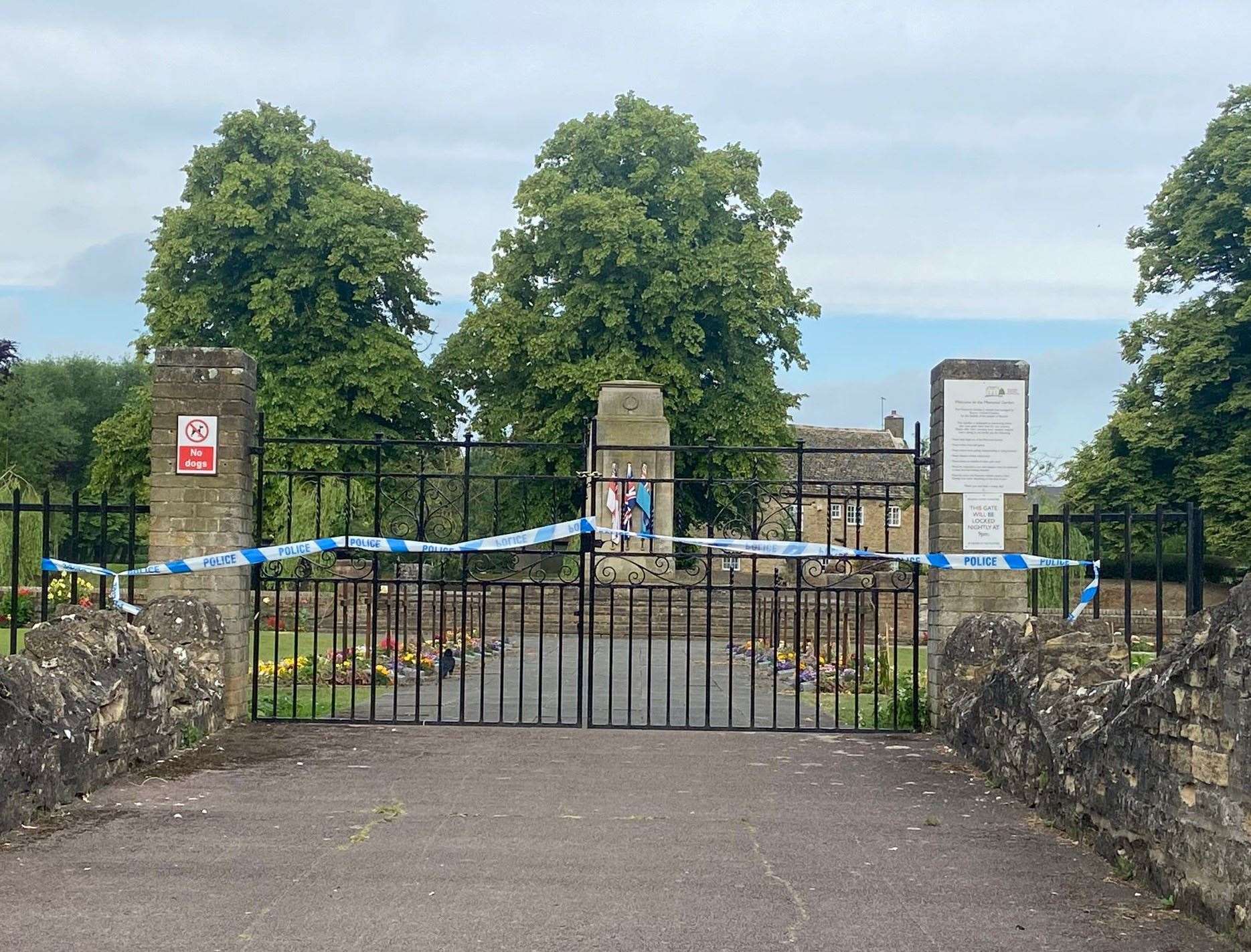 Wellhead Park was taped off by police