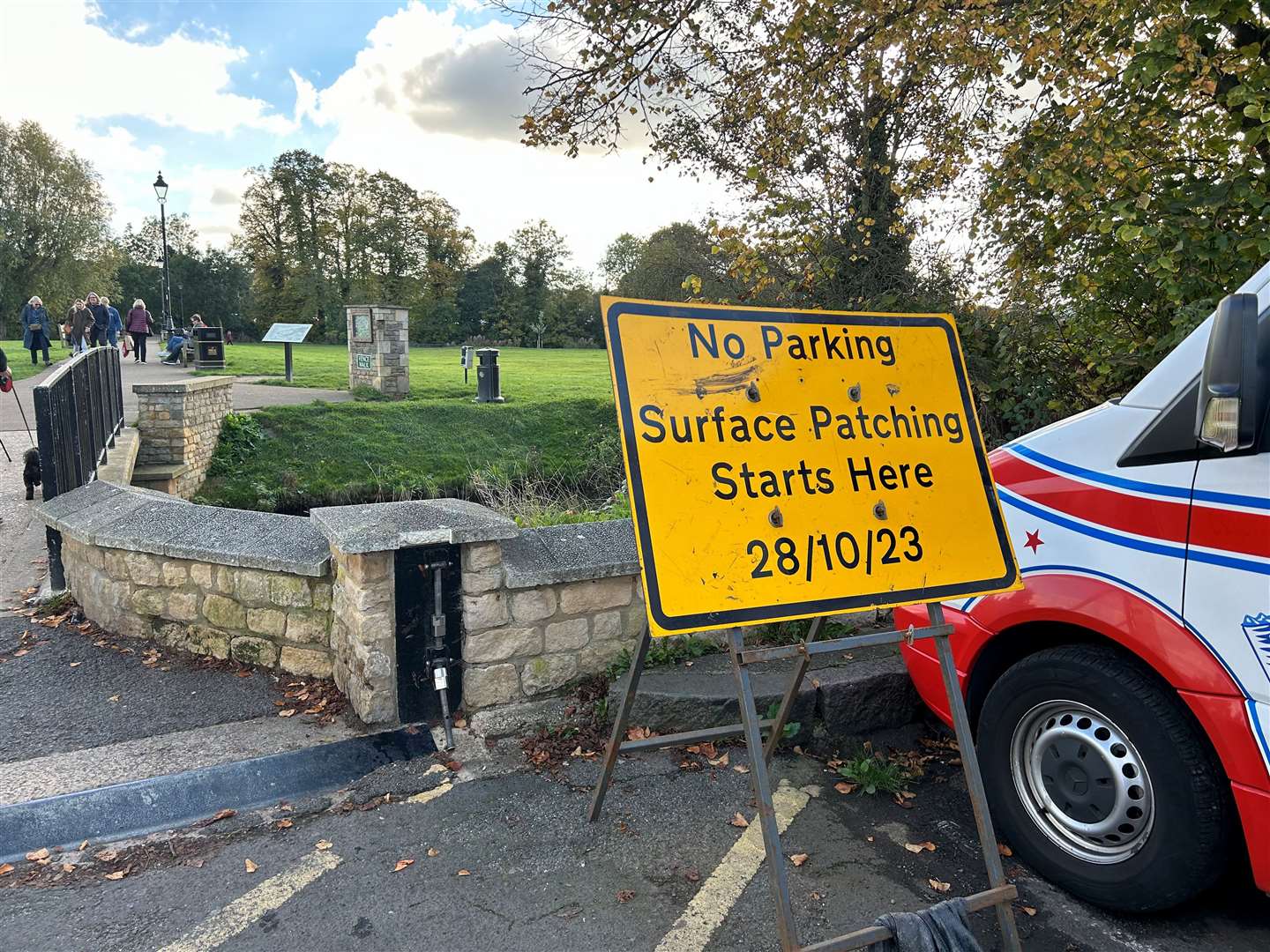 Several parking bays at the Meadows will close for resurfacing