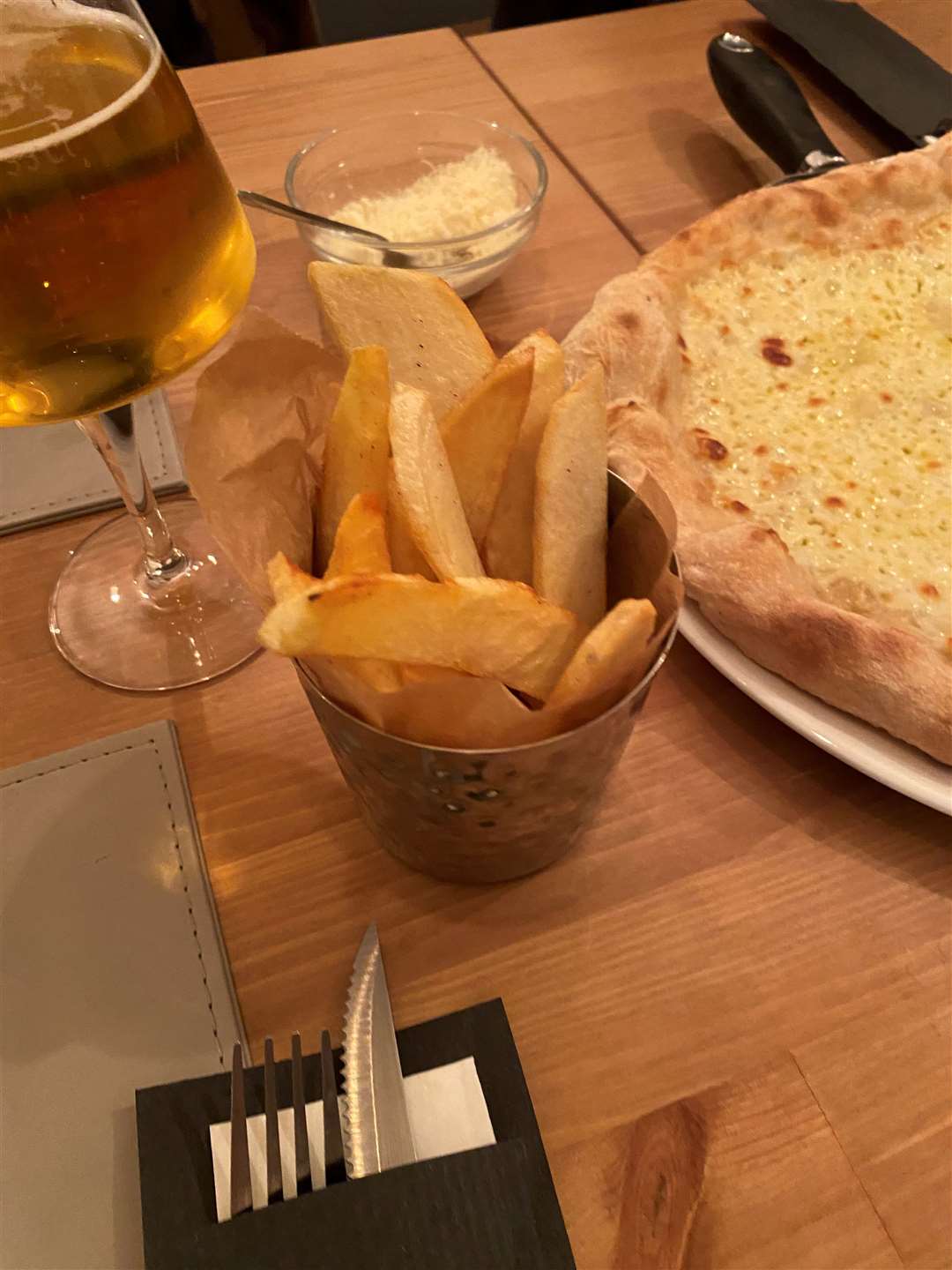 The chips I felt let down the meal for the price and how crispy they were.