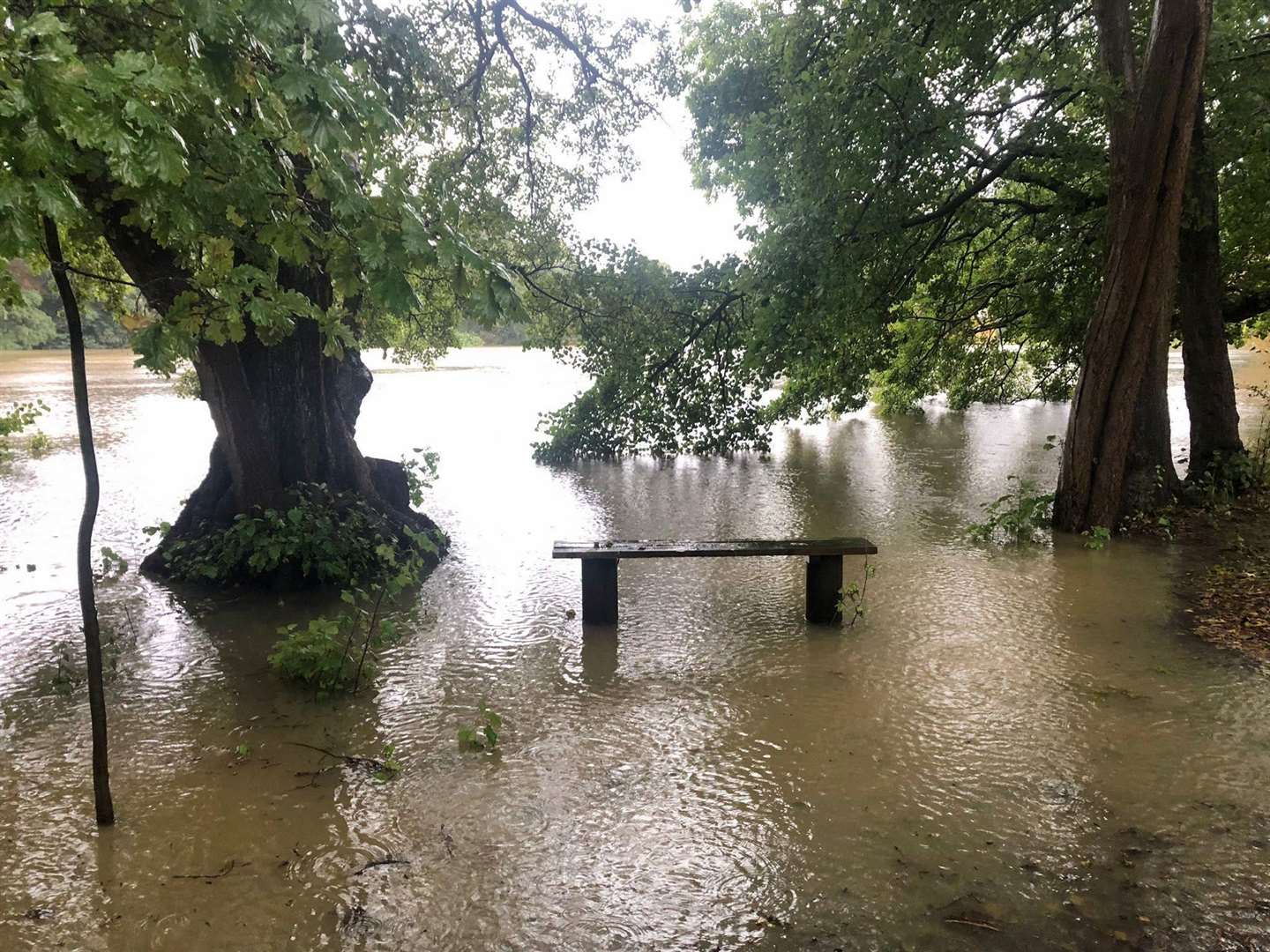 Belton House flooding when it was at its worst from Friday (October 20) until Saturday (October 21).