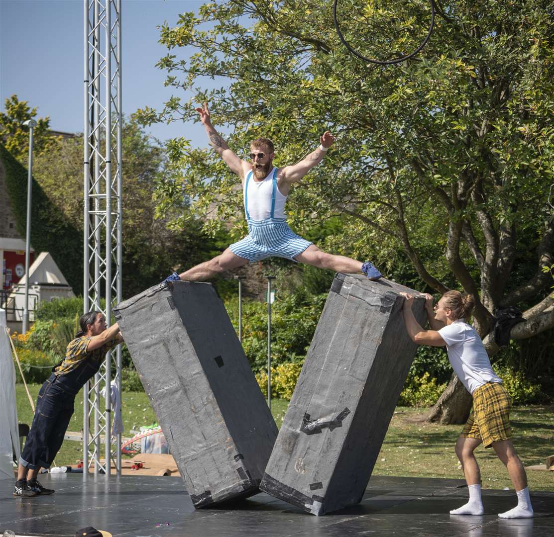 A performance by Boom Circus