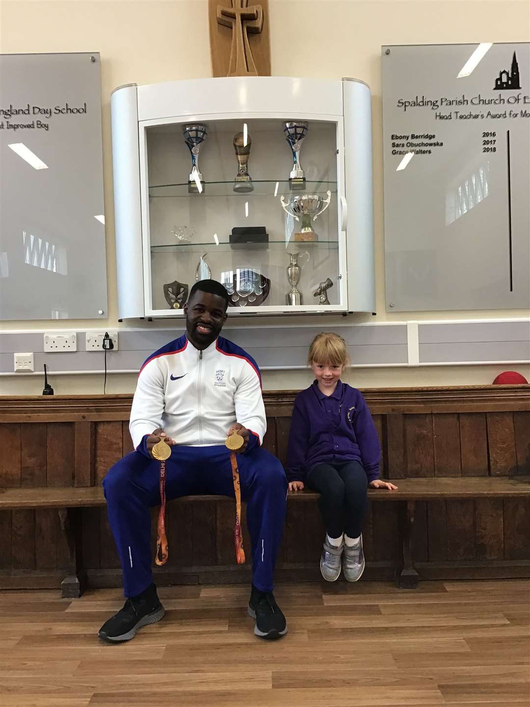 A youngster meets Leon Baptiste