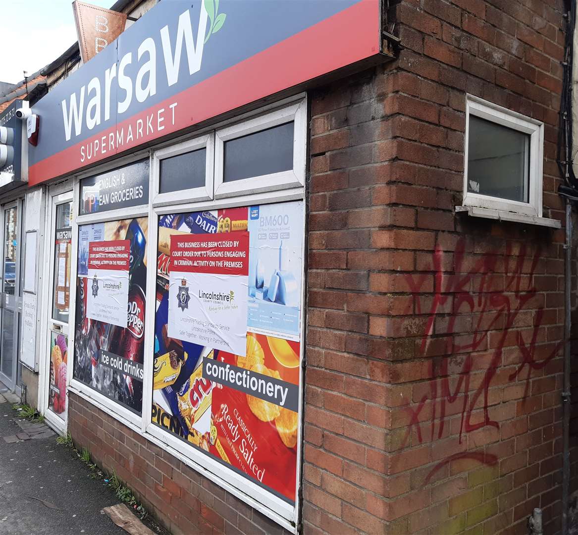 Warsaw Supermarket, in Spalding, has also been closed after police were granted a closure order