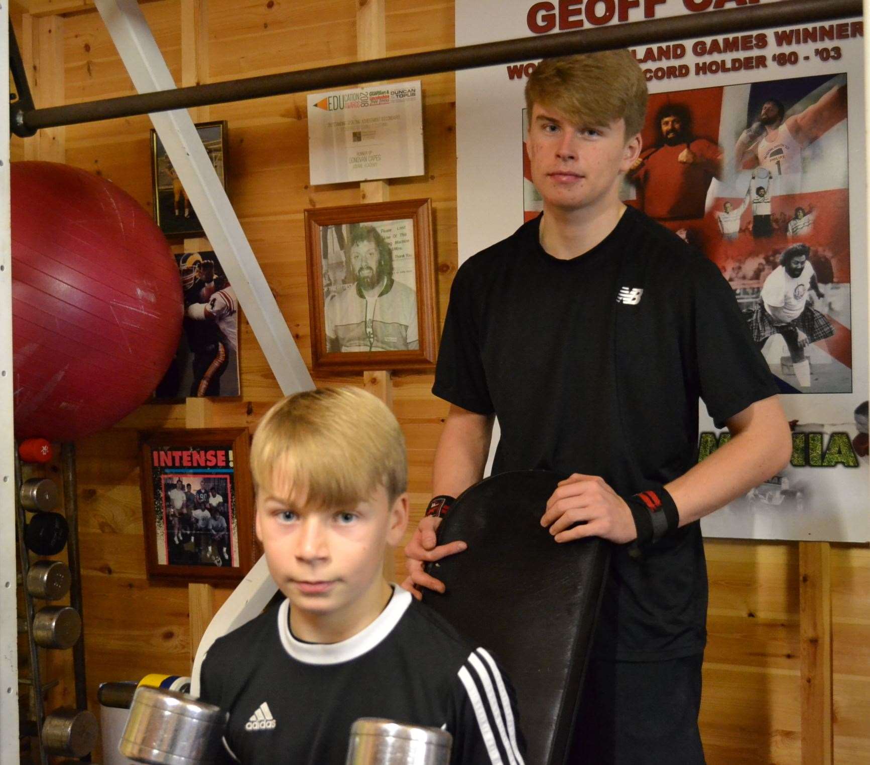 Donovan and Lawson Capes during one of their winter training sessions. Photo supplied.
