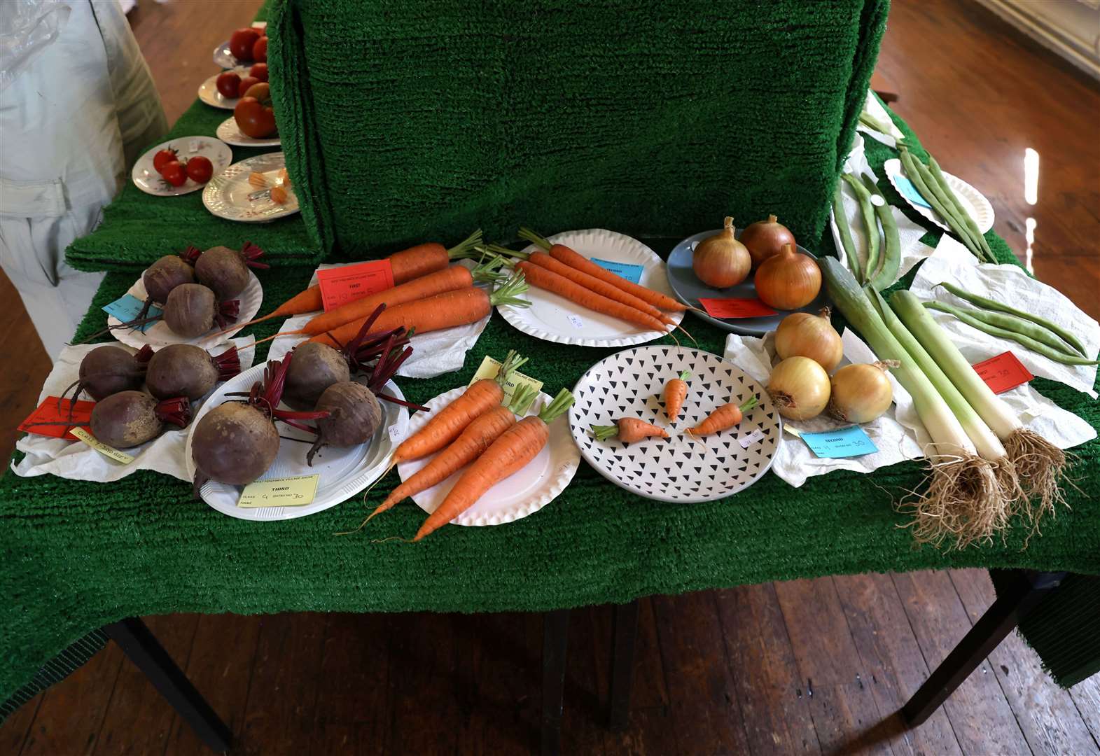 Some of the fruit and vegetable entries