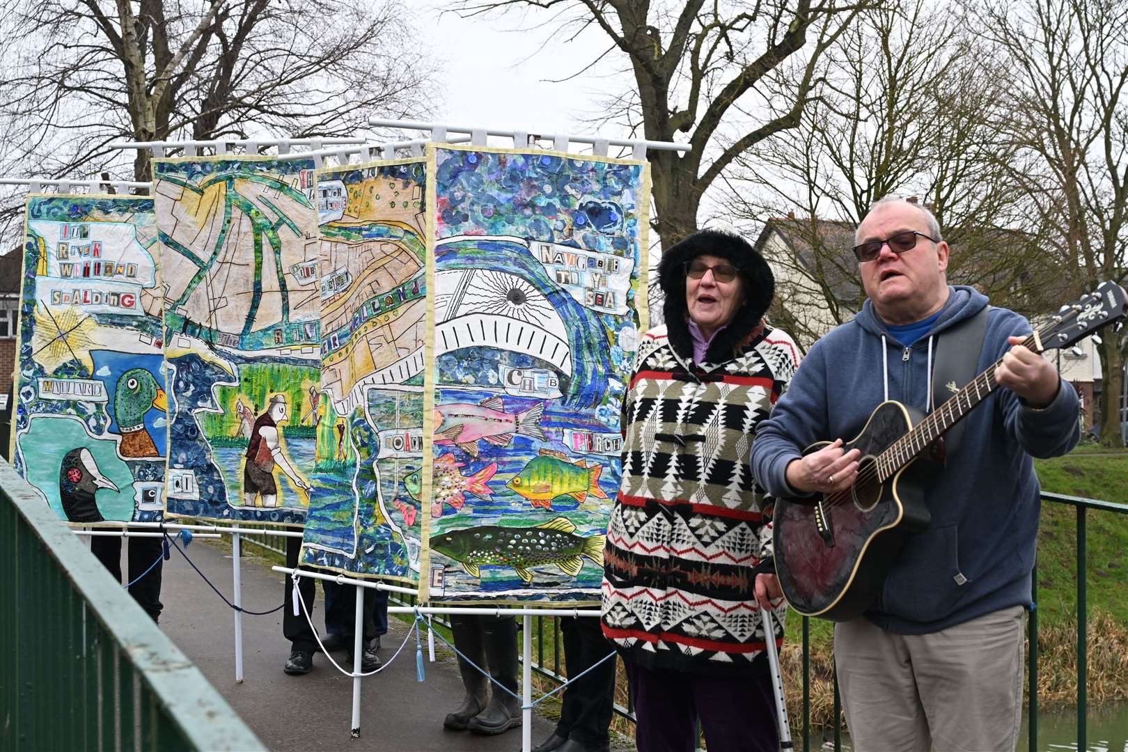 Spalding Reconnected Celebrations at London Road. Musicians Patty Vetta and Dave Smith PHOTO: David Lowndes