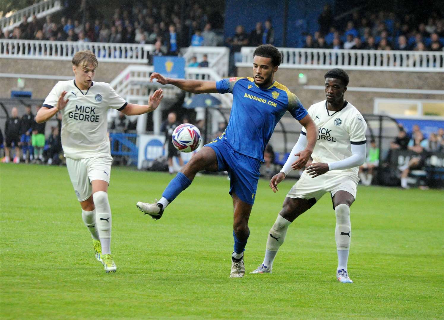 Action from Spalding's pre-season friendly with Peterborough United. Photo: Chris Lowndes