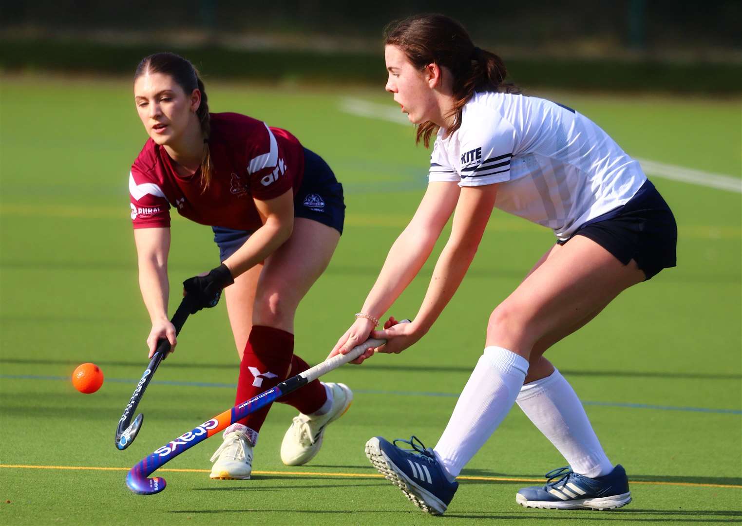 Action from Spalding Ladies' victory over City of Peterborough 3rds on Saturday. Photo: Nigel Cookson