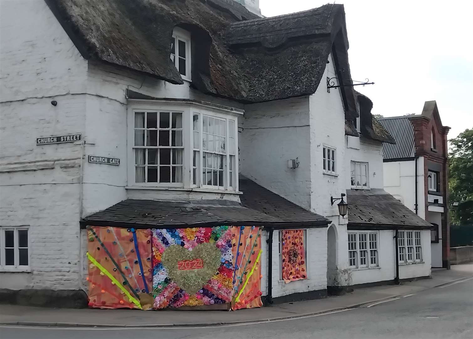 The ugly graffiti tags sprayed onto The White Horse in Spalding have been covered over