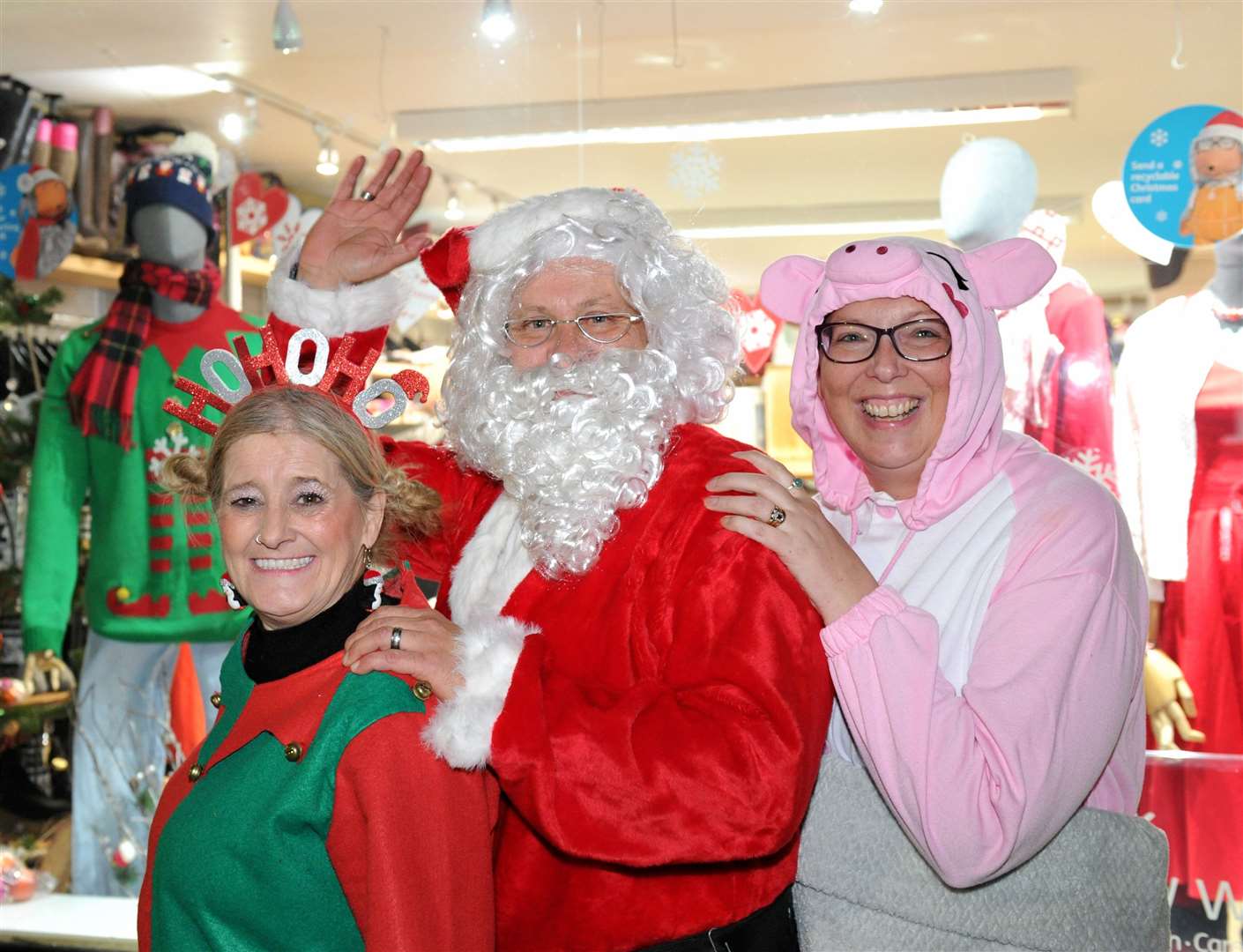 Santa and his helpers. Photo: Chris Lowndes