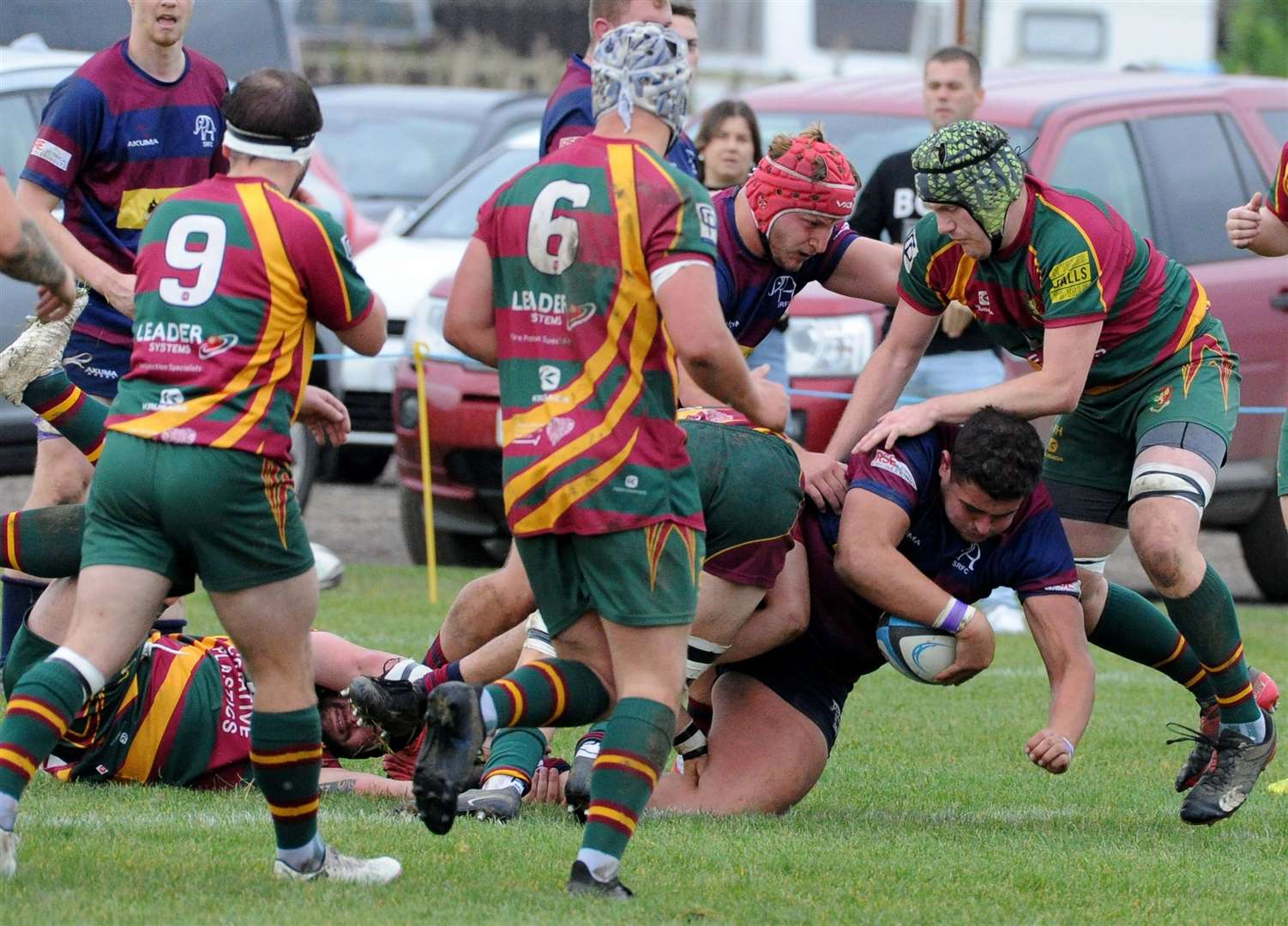 Action from Spalding's home win over Old Laurentians on Saturday. Photo: Chris Lowndes