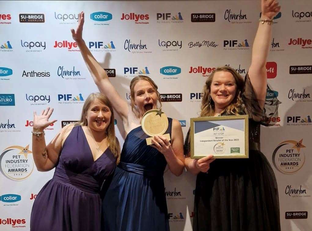 The team from Pet Stop in Market Deeping, which was named best independent retailer by the Pet Industry Federation