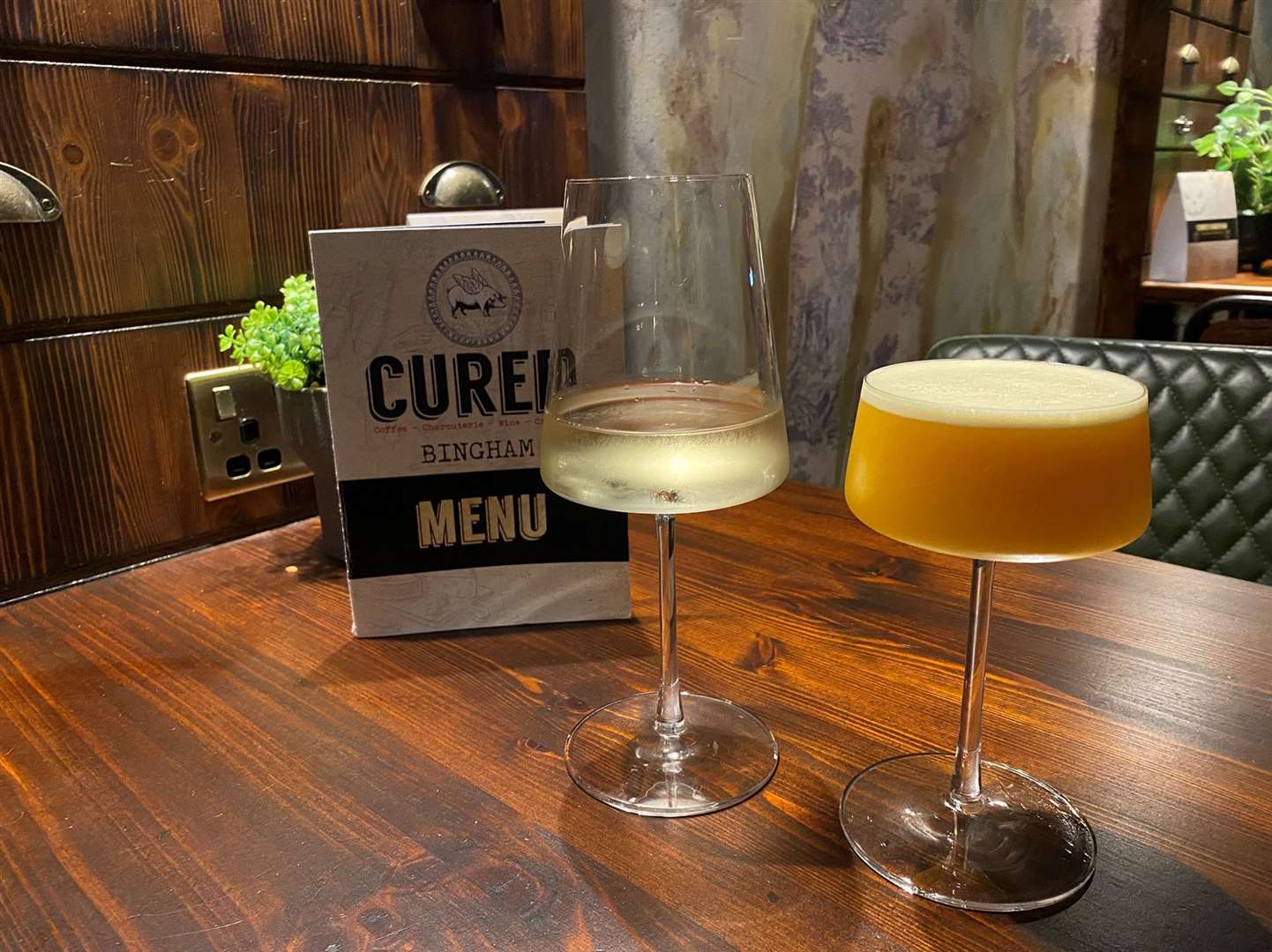 Our Pinot Grigio and Pornstar Martini mocktail.