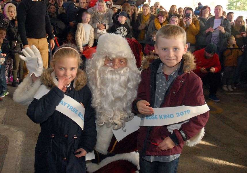Santa is welcomed at Baytree last year.