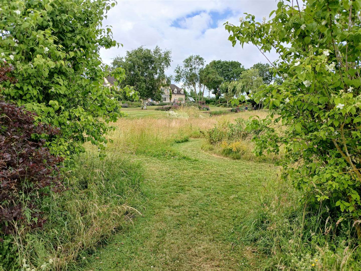 The nine-acre garden features a wildflower meadow to attract bees and butterflies