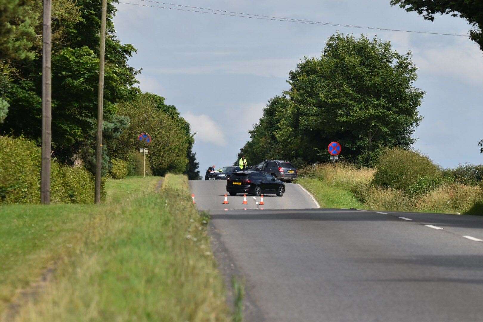 Two vehicles crashed on the A52 at Somerby Hill. Photo: RSM Photography